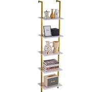 Étagère murale industrielle Étagère flottante - 5 niveaux - Étagère tubulaire 40x30cm - Étagère robuste pour le stockage et l'organisation