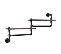 Étagère Murale Industrielle Murales Shelf Tubulaire En Métal Shelves Livre Et étagère Flottante Pour Utilisation Dans Les Cuisines Salles De Bains Chambres Et Salons à Domicile (A, 80cm*20cm*50cm)