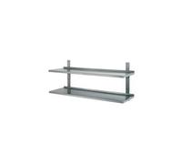 Etagere murale inox pleine sur cremailleres- - inox1400 x400x700mm