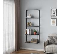 Étagère murale Jämijärvi acier 140 x 60 x 18 cm noir