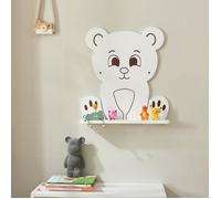 Étagère murale Korsør pour enfant forme ours 50 x 46 x 11 blanc