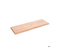 vidaXL Étagère murale 363694 – 120x40x4 cm – Bois chêne massif traité marron clair