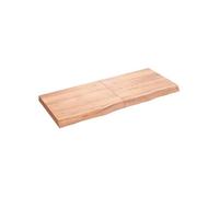 vidaXL Étagère murale 363697 marron clair 120x50x6 cm bois chêne massif traité