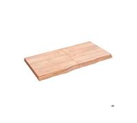 Vidaxl Étagère Murale Marron Clair Bois Chêne Massif Traité Marron