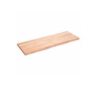 vidaXL Étagère murale Tablette suspendue flottante bois chêne massif traité Marron clair 140x50x4cm