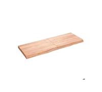 vidaXL Étagère murale marron clair 140x50x6cm bois chêne massif traité 363705 Marron G