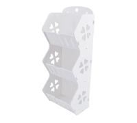 Étagère murale - MEDIA WAVE STORE - 3 étagères - PVC - Design minimaliste - Blanc
