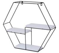 Étagère murale MENDLER HWC-K76 3 étagères en métal 43x49x11cm blanc Blanc G