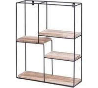Étagère murale MENDLER HWC-K76 4 étagères métal 51x40x11cm naturel Naturel G