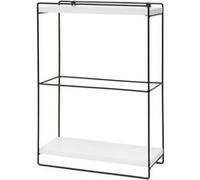 Etagère murale HWC-K77 Industrial 2 étagères 50x35x17cm blanc