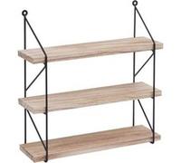 Étagère murale MENDLER HWC-K78 métal massif-bois industriel 40x40x13cm naturel Bois G
