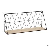 Étagère murale métal filaire noir 48x20cm - Atmosphera createur d'interieur