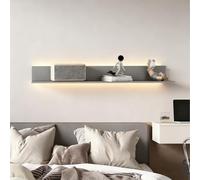 Étagère murale moderne à LED en métal doré de 80 cm avec éclairage intégré, décoration d'intérieur créative pour salon, solution de rangement murale élégante