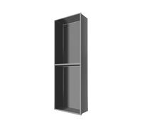 Étagère murale moderne en acier inoxydable imperméable pour salle de bain - Pas besoin de carrelage - Gris - 70 x 28 x 12,5 cm - Design élégant et solution élégante