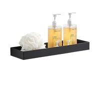 Étagère murale moderne en acier inoxydable sans perçage pour salle de bain, cuisine et balcon (noir 60 cm)
