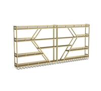 Étagère murale moderne en métal flottant pour bouteille de vin et verre en acier au carbone pour bars, salons et restaurants Accessoire de décoration d'intérieur élégant