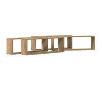 vidaXL Étagère murale Chêne Artisan 80×15×26 cm Bois d'ingénierie 4 étagères