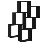 vidaXL Étagère murale moderne Chêne noir 78×15×92 cm 6 étagères Bois d'ingénierie