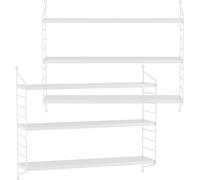 Étagère murale modulaire 'Strängnäs' set de 2 en acier 50 x 60 x 15 cm blanc