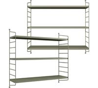 Étagère murale modulaire 'Strängnäs' set de 2 en acier 50 x 60 x 15 cm couleur chameau