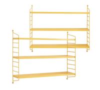 Étagère murale modulaire 'Strängnäs' set de 2 en acier 50 x 60 x 15 cm jaune