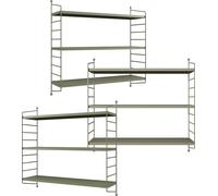 Étagère murale modulaire 'Strängnäs' set de 3 en acier 50 x 60 x 15 cm couleur chameau
