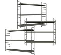 Étagère murale modulaire 'Strängnäs' set de 3 en acier 50 x 60 x 15 cm gris anthracite