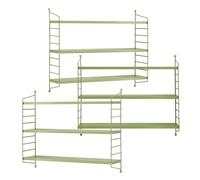 Étagère murale modulaire 'Strängnäs' set de 3 en acier 50 x 60 x 15 cm vert olive