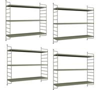 Étagère murale modulaire 'Strängnäs' set de 4 en acier 50 x 60 x 15 cm couleur chameau