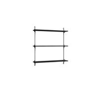 Étagère Murale Moebe WS.85.1 Noir/acier Inoxydable