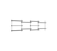 Étagère Murale Moebe WS.85.4 Noir/acier Inoxydable