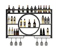 Étagère murale multifonction pour bouteilles de vin et champagne en fer et étagères de bar pour bouteilles d'alcool, décoration de cuisine
