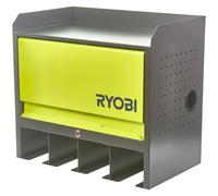 RYOBI - Étagère avec Boîtes de Rangement RHWS-01 - Structure Murale, Bacs Modulables - Organisation Atelier, Garage ou Espace de Bricolage