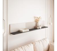 Étagère murale NAVANI 150 cm Bibliothèque Étagère murale Étagère suspendue Salon Étagère flottante Cachemire + gris pierre