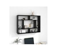 Etagère murale Noir 75x16x55 cm Bois d ingénierie