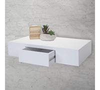 Étagère Murale Oise, tiroir, 40cm - Blanc