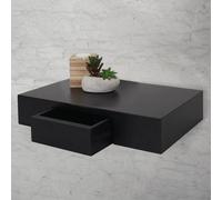 Étagère Murale Oise, Tiroir, 40cm Noir Multicolore