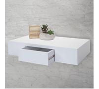 Étagère murale Oise, tiroir, 40cm blanc Blanc G