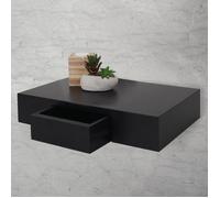 Étagère murale Oise, tiroir, 40cm noir Noir G