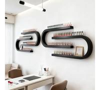 Étagère murale - Organiseur de rangement en forme de U pour vernis à ongles, huiles essentielles et parfums - Support suspendu multifonction pour salon et salon de beauté