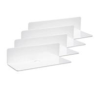 Étagère murale ouverte en acrylique de 22,9 cm, ensemble de 4 pièces, abri de jardin, étagère flottante, support de haut-parleur Bluetooth, petit écran, support universel pour caméra de prévention de