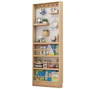 Étagère murale peu encombrante derrière la porte avec planche perforée - Meuble de rangement caché pour espaces de vie modernes
