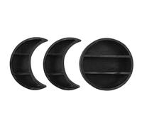 Étagère murale Phase de lune - Étagère astrologique, compartiment flottant mystique | Support inspiré du , décoration de maison sorcière pour appartement, studio, espace de méditation