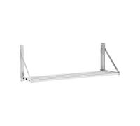 Étagère murale pliable - À barreaux - 100 x 30 cm - 40 kg - Acier inoxydable | Royal Catering