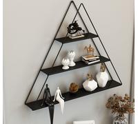 Étagère murale 'Polvijärvi' avec 3 étagères 70 x 9 x 59 cm Pyramidale noire