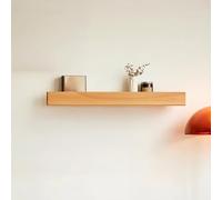 Étagère Murale, Porte-revues Mural En Bois Massif Naturel, Finition À L'huile De Cire Pour Bois Écologique, Idéal Pour Le Bureau Ou Le Salon(Style A,80cm/31.5in)