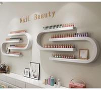 Étagère murale pour bouteilles de vernis à ongles, rangement en forme de U, rangement de parfum d'huiles essentielles, multifonctionnel à suspendre pour salon de beauté (taille : ensemble de 4 pièces