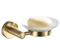 Étagère murale pour douche - Porte-savon doré - Étagère de salle de bain - Porte-savon de salle de bain - En acier inoxydable doré brossé - Étagère murale de salle de bain - Porte-savon