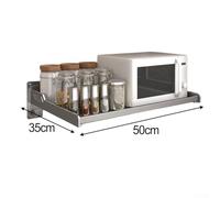 Étagère murale pour four à micro-ondes, 35 x 60 cm, étagère de rangement de cuisine pour comptoir vertical, design peu encombrant, construction robuste en acier au carbone, pour cuisine ou buanderie