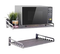 Étagère Murale pour Four électrique, capacité de Charge de 36 kg, 49,6 x 39,9 cm, en Acier Inoxydable, pour Micro-Ondes - RT Mural de Cuisine Peu encombrant pour casseroles, poêles et Four à mi